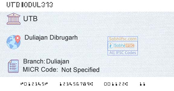 United Bank Of India DuliajanBranch 
