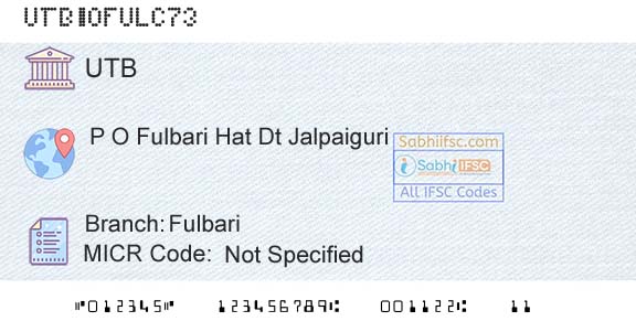 United Bank Of India FulbariBranch 