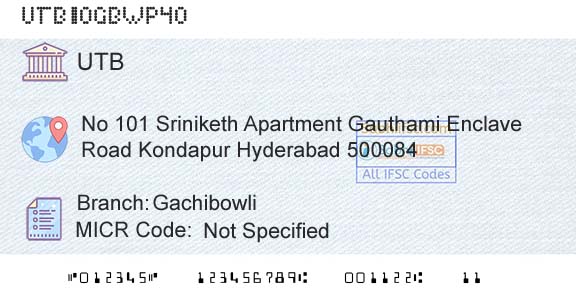 United Bank Of India GachibowliBranch 