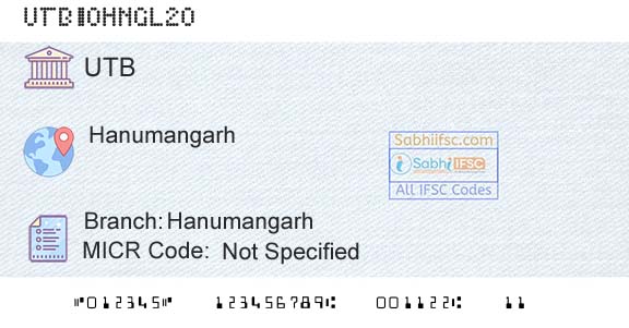 United Bank Of India HanumangarhBranch 
