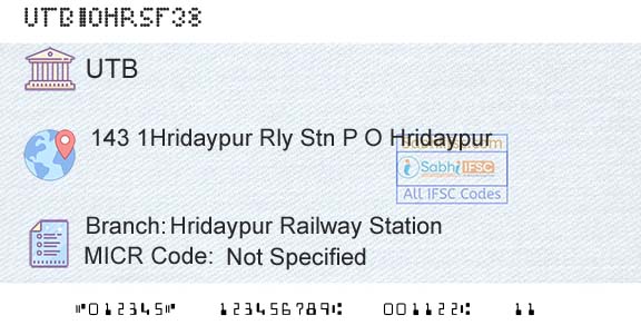 United Bank Of India Hridaypur Railway StationBranch 