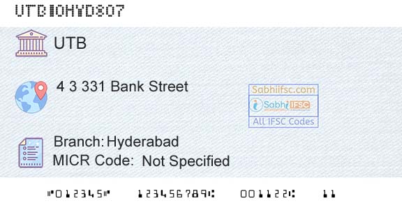 United Bank Of India HyderabadBranch 