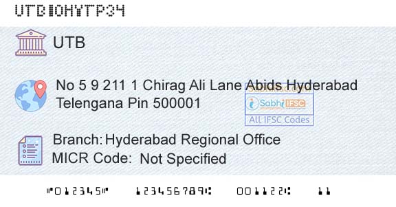 United Bank Of India Hyderabad Regional OfficeBranch 