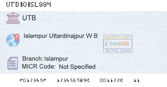 United Bank Of India IslampurBranch 