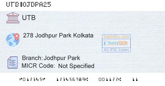 United Bank Of India Jodhpur ParkBranch 