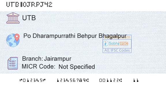 United Bank Of India JairampurBranch 