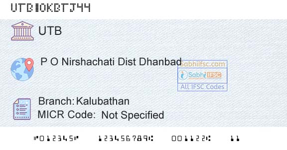 United Bank Of India KalubathanBranch 