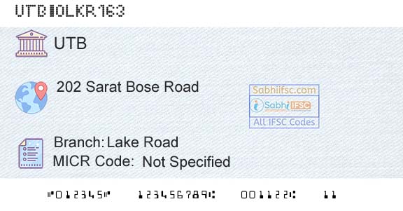 United Bank Of India Lake RoadBranch 
