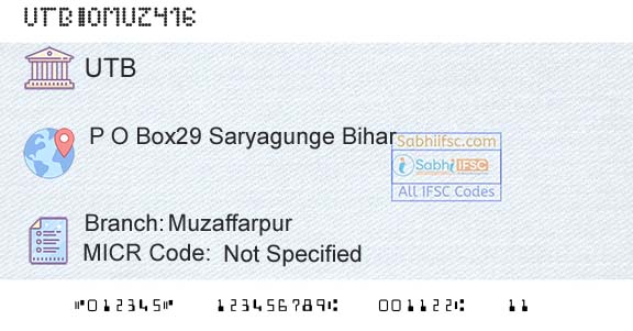 United Bank Of India MuzaffarpurBranch 