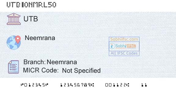 United Bank Of India NeemranaBranch 