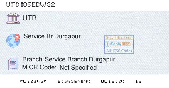 United Bank Of India Service Branch DurgapurBranch 