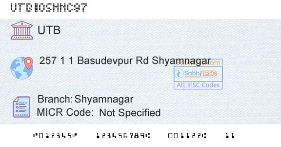 United Bank Of India ShyamnagarBranch 