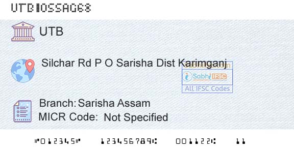 United Bank Of India Sarisha Assam Branch 