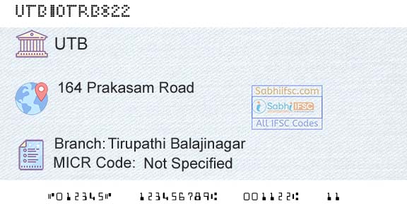 United Bank Of India Tirupathi Balajinagar Branch 