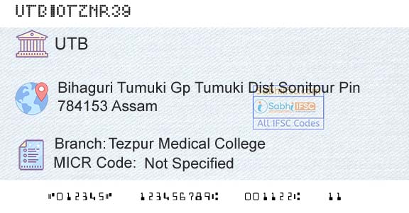United Bank Of India Tezpur Medical CollegeBranch 