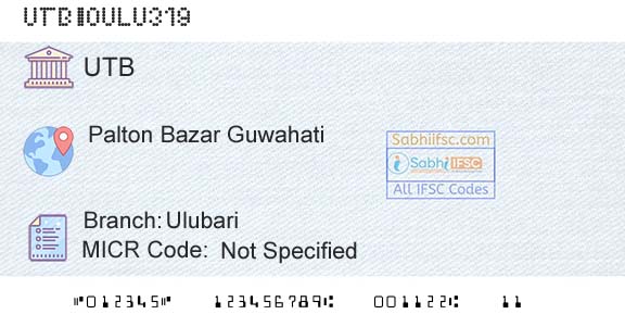 United Bank Of India UlubariBranch 
