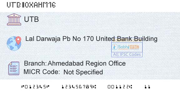 United Bank Of India Ahmedabad Region OfficeBranch 