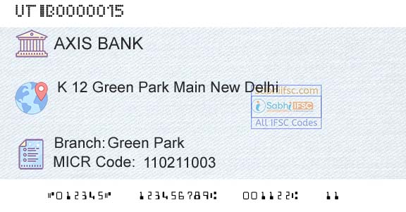 Axis Bank Green ParkBranch 