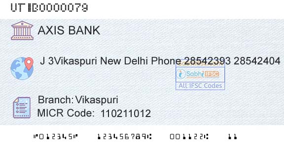 Axis Bank VikaspuriBranch 