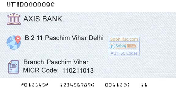 Axis Bank Paschim ViharBranch 