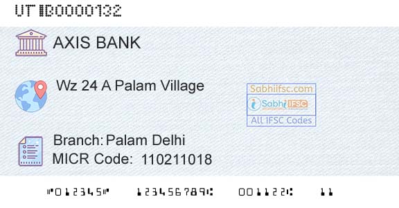 Axis Bank Palam Delhi Branch 