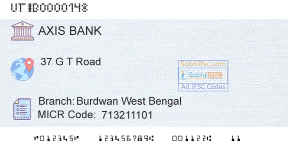 Axis Bank Burdwan West Bengal Branch 