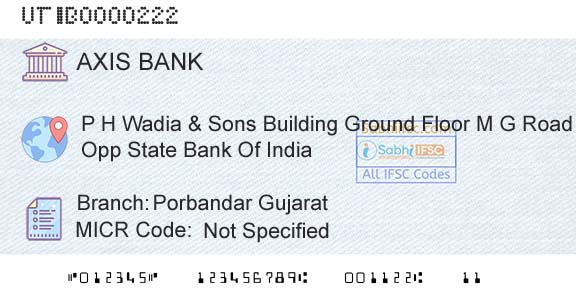 Axis Bank Porbandar Gujarat Branch 