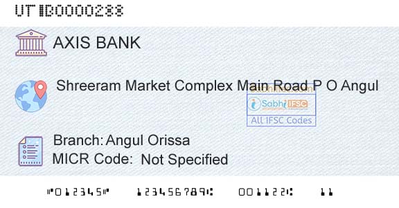 Axis Bank Angul Orissa Branch 