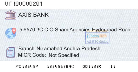 Axis Bank Nizamabad Andhra PradeshBranch 