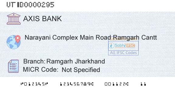 Axis Bank Ramgarh [jharkhand]Branch 