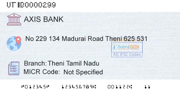 Axis Bank Theni [tamil Nadu]Branch 