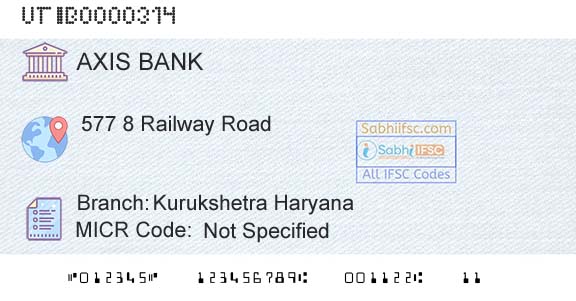 Axis Bank Kurukshetra [haryana]Branch 