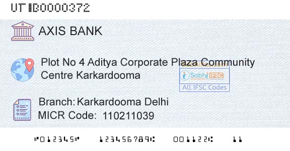 Axis Bank Karkardooma [delhi]Branch 