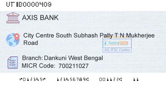 Axis Bank Dankuni West BengalBranch 