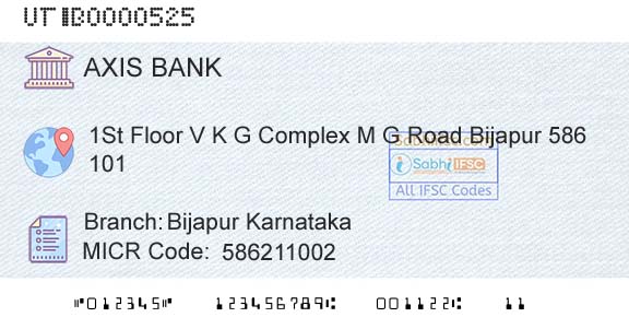 Axis Bank Bijapur Karnataka Branch 
