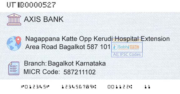 Axis Bank Bagalkot Karnataka Branch 