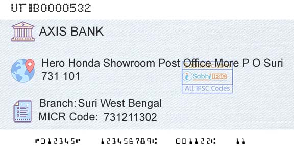 Axis Bank Suri West BengalBranch 