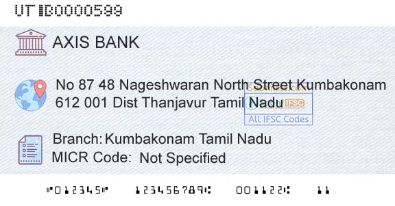 Axis Bank Kumbakonam Tamil NaduBranch 