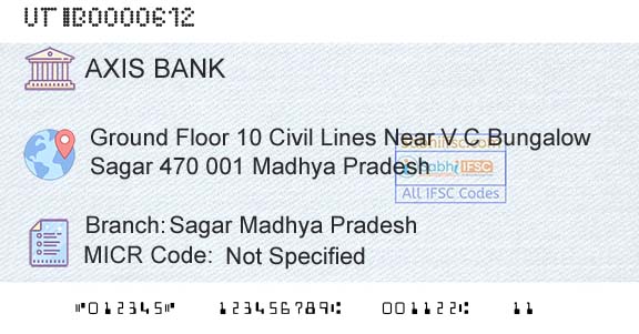Axis Bank Sagar Madhya PradeshBranch 