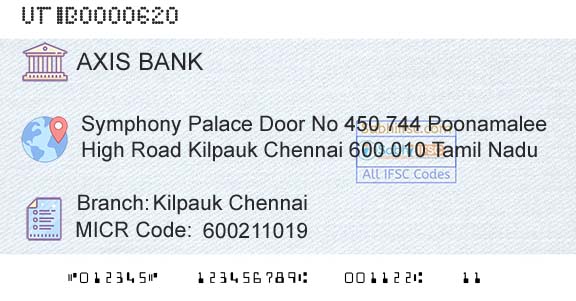 Axis Bank Kilpauk ChennaiBranch 