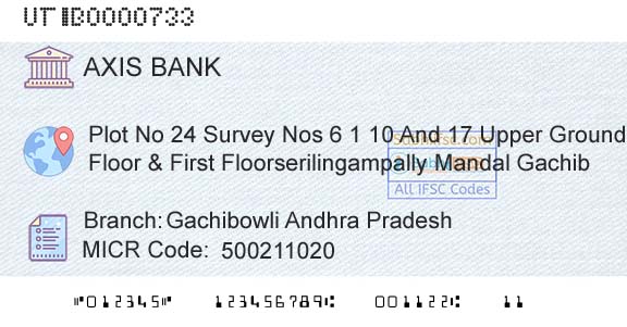Axis Bank Gachibowli Andhra PradeshBranch 