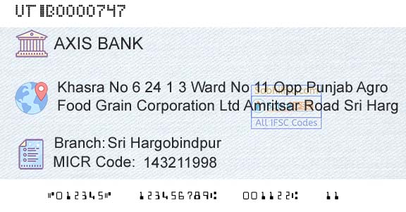 Axis Bank Sri HargobindpurBranch 