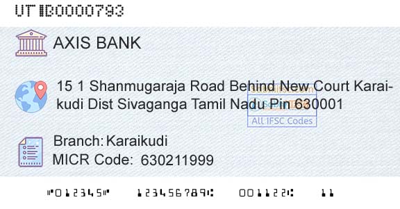 Axis Bank KaraikudiBranch 