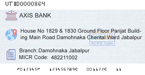 Axis Bank Damohnaka JabalpurBranch 
