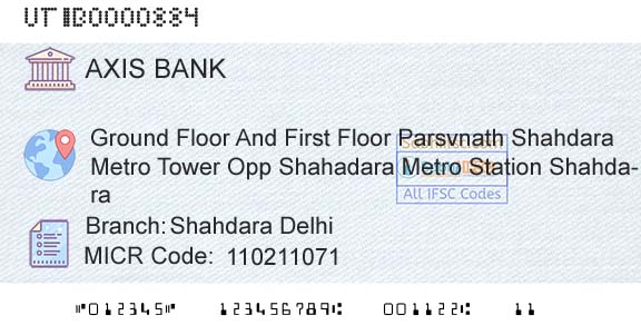 Axis Bank Shahdara DelhiBranch 