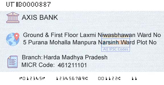 Axis Bank Harda Madhya PradeshBranch 