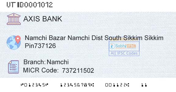 Axis Bank NamchiBranch 