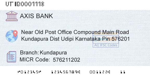 Axis Bank KundapuraBranch 