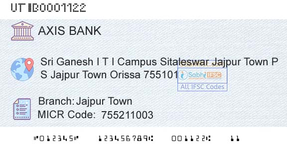 Axis Bank Jajpur TownBranch 