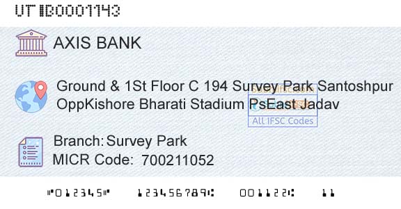 Axis Bank Survey ParkBranch 